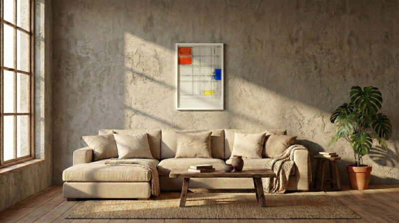 Composition in Red & Blue