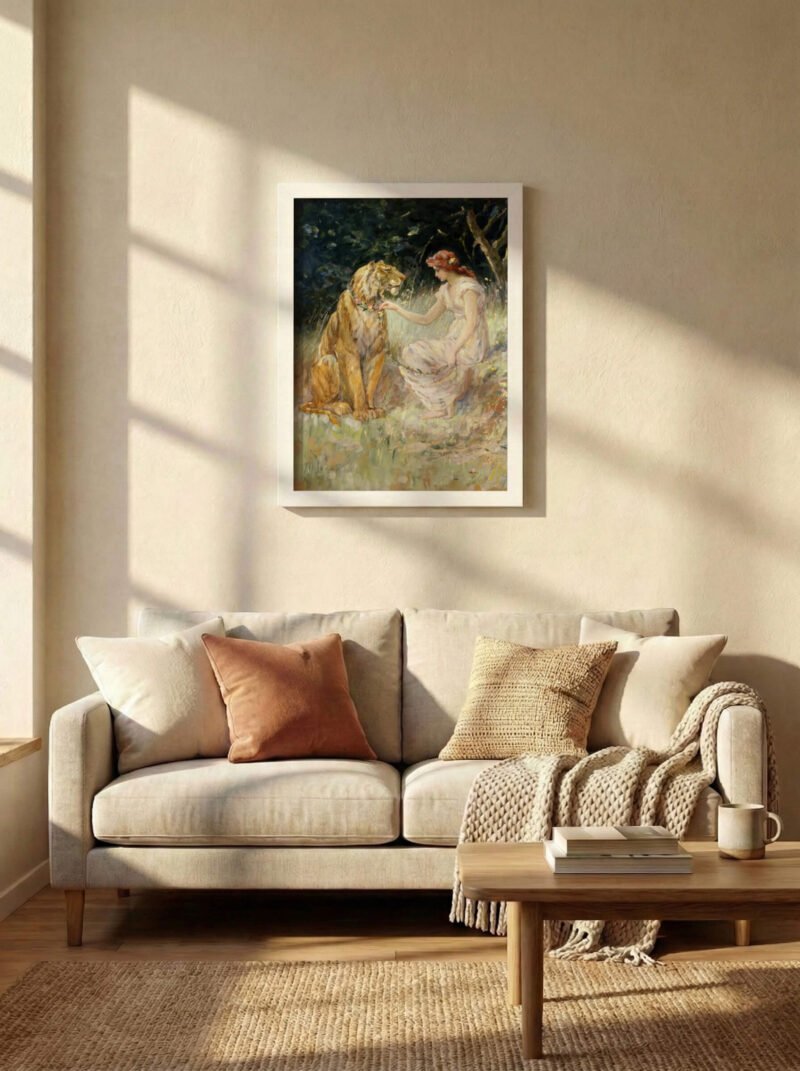 lady-with-tiger-1-white-livingroom Lady with Tiger