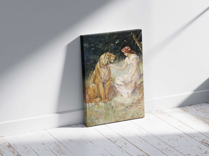 lady-with-tiger-2-canvas-minimalistfloor Lady with Tiger