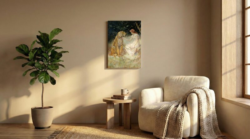 lady-with-tiger-3-canvas-bohoroom Lady with Tiger