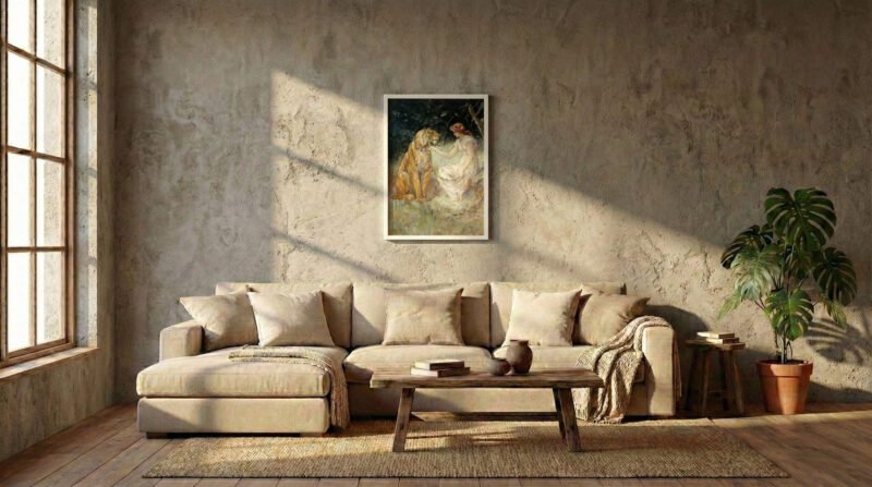 lady-with-tiger-4-white-textured-room Lady with Tiger